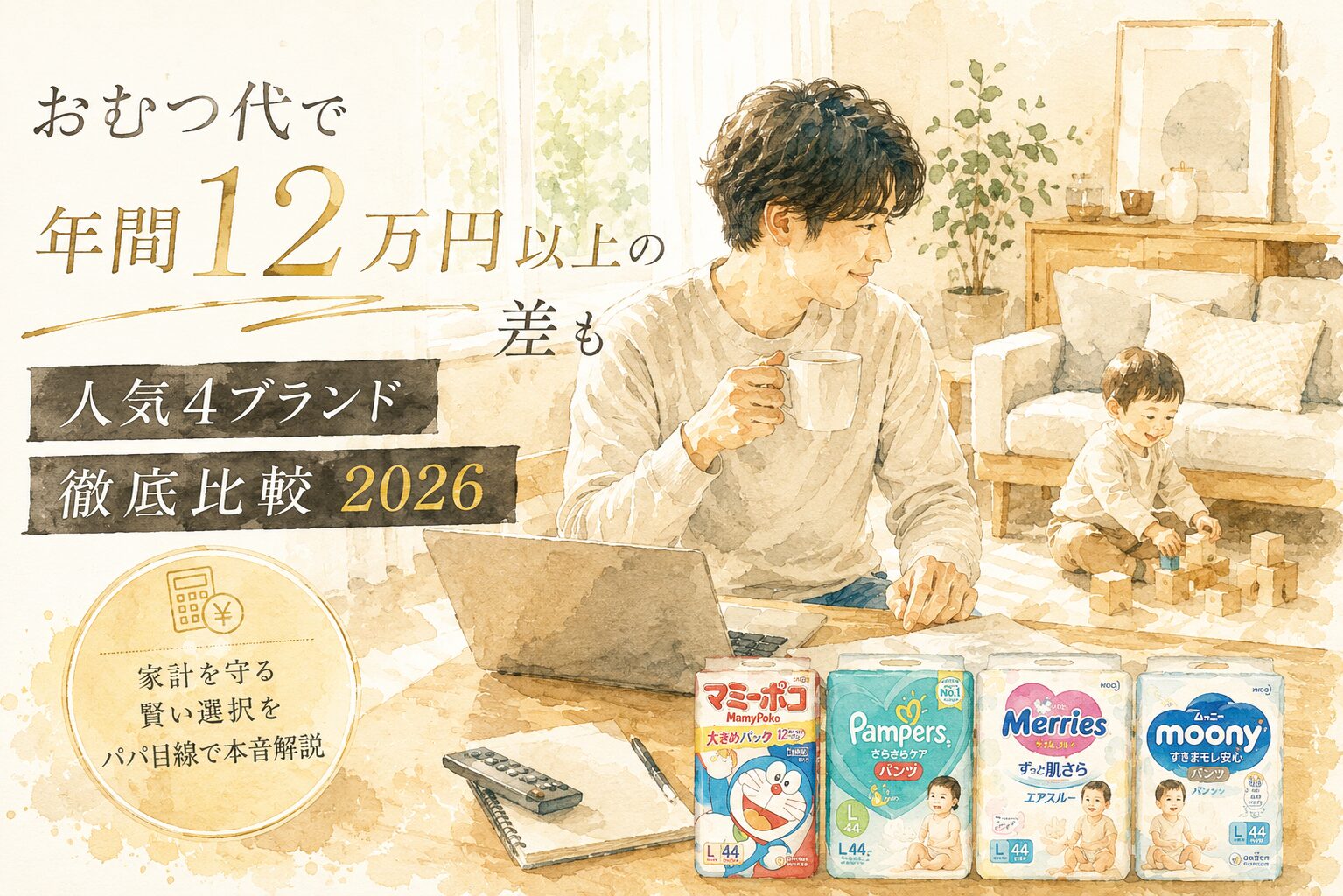 2026年最新版】おむつ徹底比較｜マミーポコ vs パンパース・メリーズ 