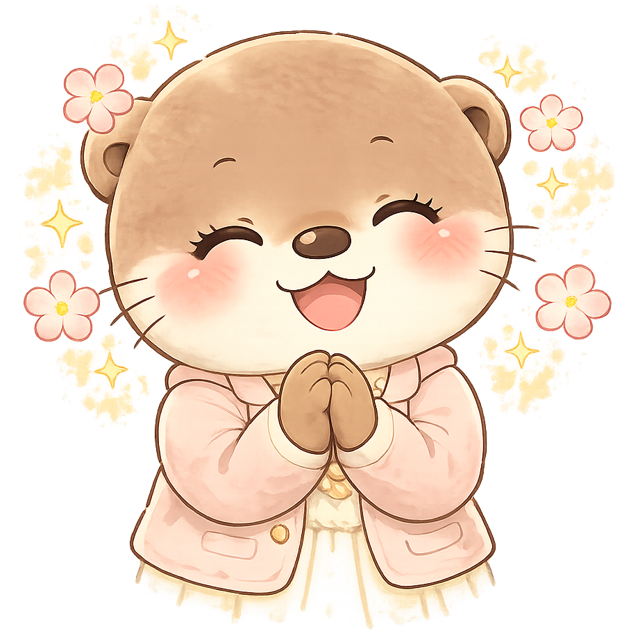 奥さんカワウソ(喜び)